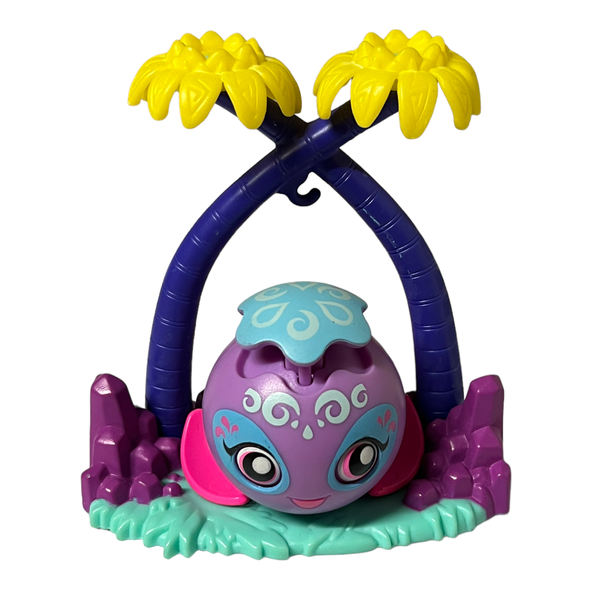 ZOOBLES! Spring To Life Pop Up Toy Purple Blue Palm Trees Ocean