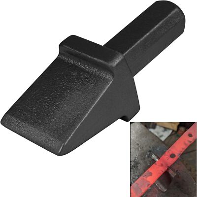 Blacksmith Anvil Hardy Cutter Tool 3/4'' Shaft Hot Cut Tool Shank Cutter Black