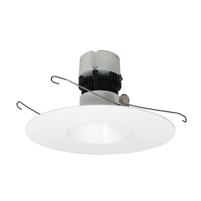 Nora Lighting PEARL LED retrofit series, Round, Matte Powder White. 5''/6''