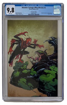 Absolute Carnage Miles Morales 2 Virgin NYCC Variant CGC 9.8 Camuncoli cover