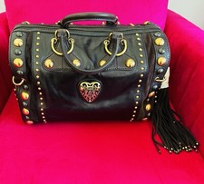 Autentica borsa vintage Gucci Babouska marrone grande borchie pelle scamosciata nappa Boston 