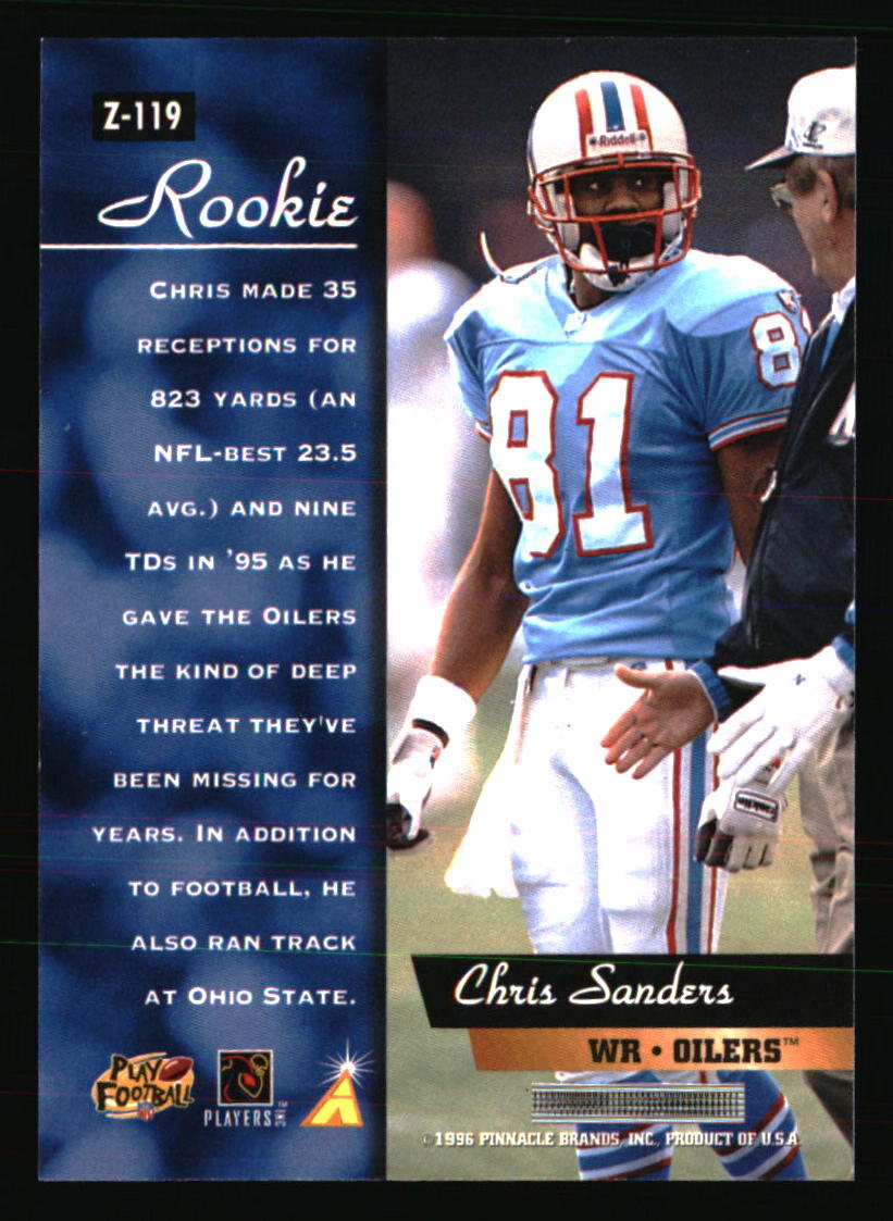 Chris Sanders 1996 Zenith #Z-119 FOOTBALL Card | eBay
