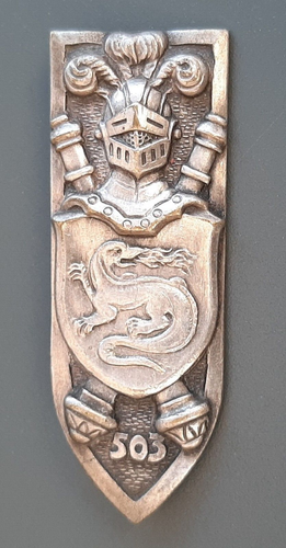 insigne ancien 503° RCC Régiment Chars de Combat ORIGINAL badge vintage ...