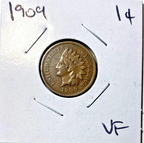 1909 Indian Head Penny VF. Liberty Complete. 13.80