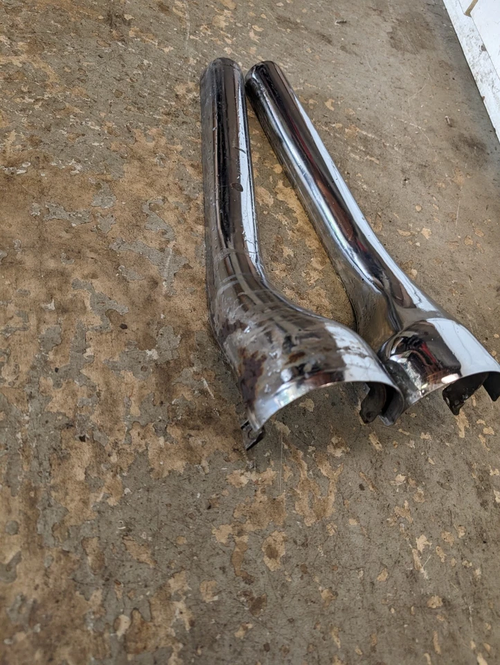 Kawasaki 1985-1990 EN450 454 LTD OEM Left Right Muffler Exhaust Cover Shield - Image 4 of 4