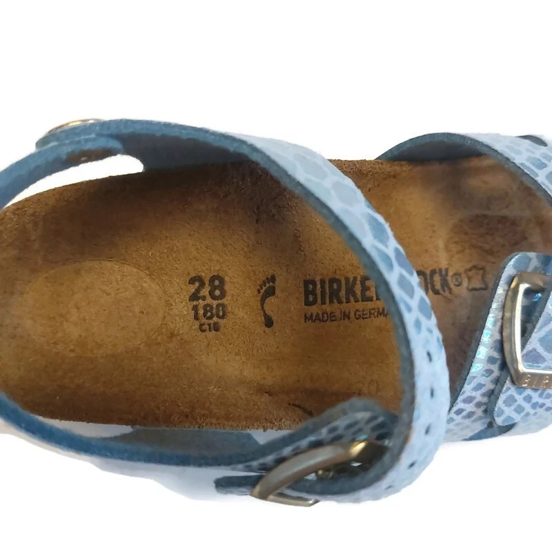 Birkenstock EU 28 Niñas EE. UU. K 10 Jóvenes Rio Niños Birko-Flor Sandalias Azul ESTRECHAS Foto 3 de 4