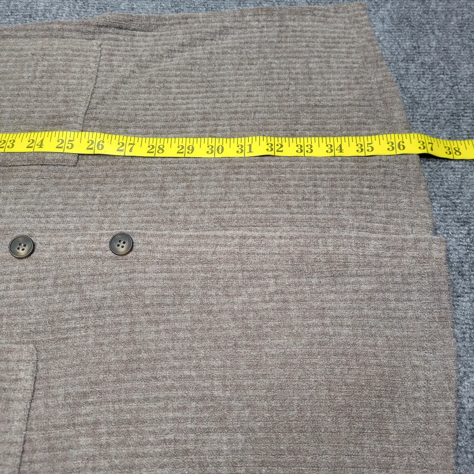 Dennis Basso Buttoned Cardigan XX-Small Sz Heather Taupe Duster Top w Pockets - Image 3 of 4