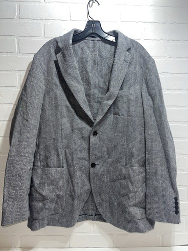 Very Nice Walker Slater Mackinnon Jacket Linen Herringbone Blue size 42