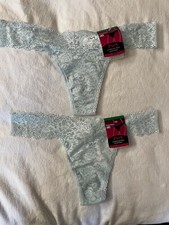 NEW Maidenform Luxurious Lace Thong Blue Maidenform Thong Size Large DMESLT