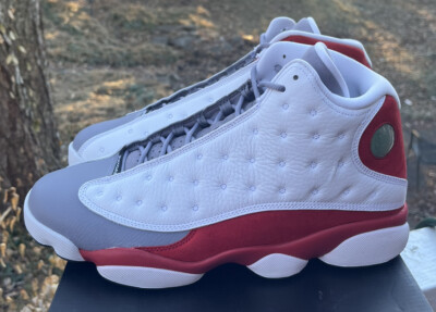 Air Jordan 13 Retro Grey Toe 2014 DS Size 11 White Red Grey