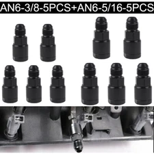 10x EFI Fuel Line Rail Adapter Fittings Feed/Return AN6 to 3/8 5/16 LS1 LQ4 LQ9