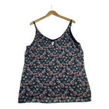Cabi Flirt Floral Print Cami Tank Top size Large Multicolor