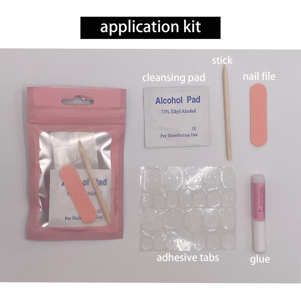 24pcs Valentine’s Day Pink Cat Eye False Nail Long Almond Press on Nail Nail Art - Image 4 of 4