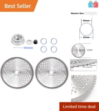 Effortless Cutting - 2-Pack 10" Premium Stainless Steel Blades with Adapter Kit