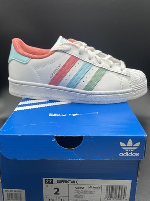 Adidas Superstar C # FZ0651 Tri Color Little Kids Pre School Size 2 | eBay