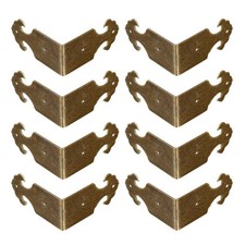 8 Pcs Brass Box Corner Protector Corner Braces Hardware for Wooden Jewelry Box