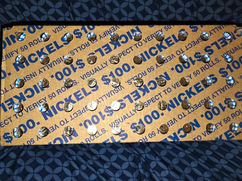 $100 US Nickels Sealed Bank Box 50 Rolls of 2026 Nickles
