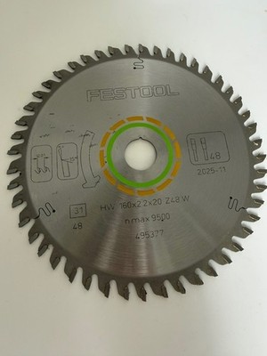 Festool OEM HW 160x2,2x20 W48 Saw Blade WOOD FINE CUT OPEN BOX