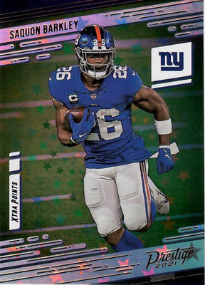2021 Panini Prestige Xtra Points Astral Saquon Barkley #60 New York Giants