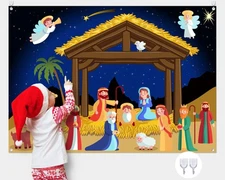Yexiya Christmas Nativity Scene Felt Story Board Set for Toddlers Children, 3...