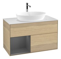 Villeroy & Boch Finion Waschbeckenunterschrank FüR Becken Mittig Regal Links...