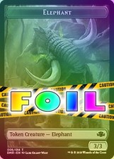 Elephant & Elemental Double Sided Token 9&6 MTG DMR Token NP Foil