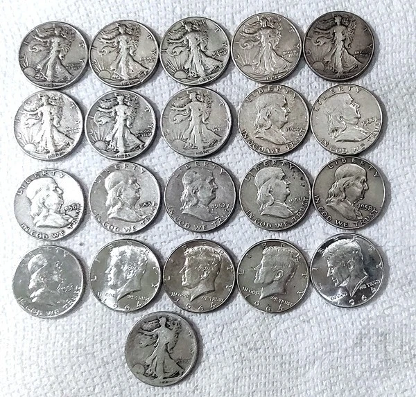 フランクリン・ウォーキング・ケネディ半ドルセット Circulated Franklin Half Dollars (1948-1963) for sale | eBay
