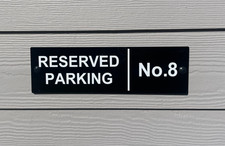 REFLECTIVE PERSONALISED CUSTOM ACRYLIC PRIVATE RESERVED NO PARKING SIGN S/M/L/XL
