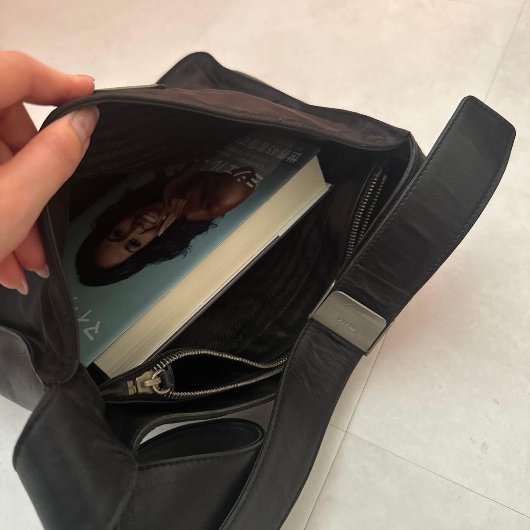 PRADA Nylon Shoulder Bag Black Vintage Triangle Logo thumbnail 15