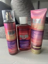 Bath  Body Works Malibu Heat Fragrance Mist, Body Cream, Body Wash Trio Set