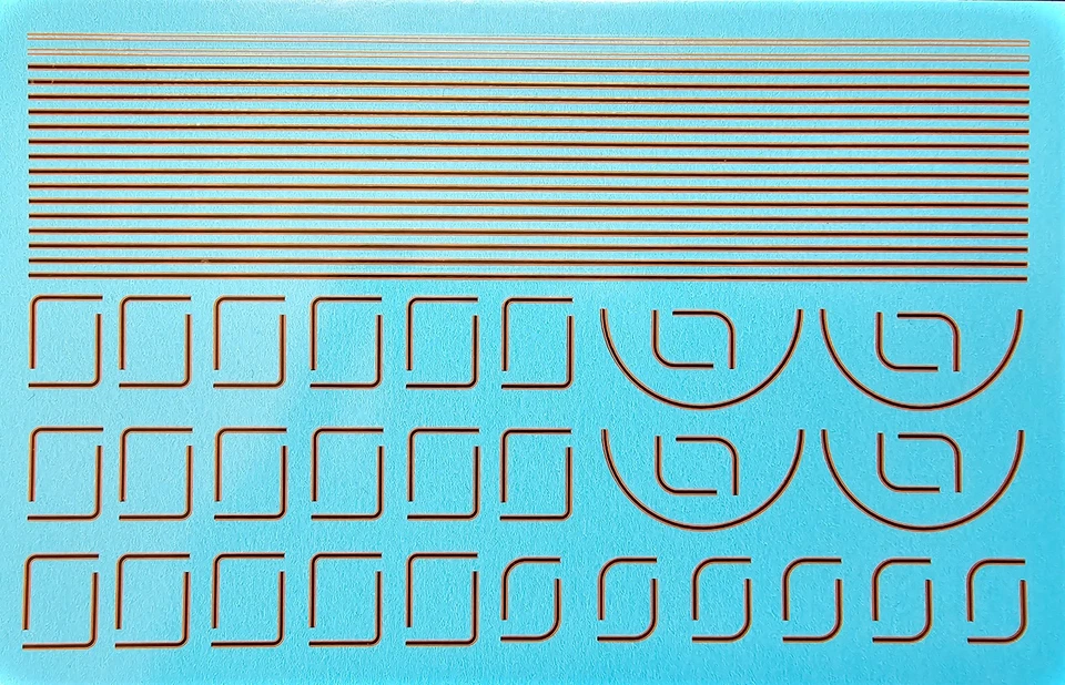 B&R (10) MODELMASTER WATERSLIDE DECALS 4M4081 ORANGE/BLK/ORANGE BR&GWR LOCO LINING