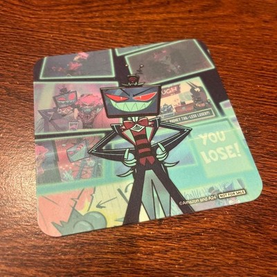 Hazbin Hotel x Helluva Boss Cafe Smile Base Café Coaster   V0X/Hasbin collab,