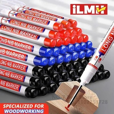 5x Langspitze Nase Langkopf Marker Tieflochmarker Stift Holzbearbeitung Mehrzweck