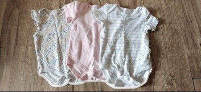 3er Set Kurzarmbodys von Tres Beau et Belle   Gr. 74 (6-9 M)   Süße Details