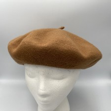 Vintage Beret Brown 100 Laine Wool Unisex One Size 11 Medium Classic French
