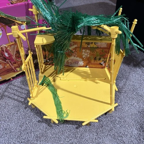 Vintage 1987 Barbie Island Fun Hut Playset Mattel 4144 Hammock Tropical Parts