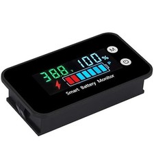 Waterproof Battery Monitor Tester 12v 24v 36v 48v 60v 72v, Car Mo Color: Black