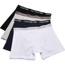 Calvin Klein Boy's Large 4 Pack Boxer Brief Underwear Casual Comfort K25-17