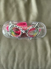 Aqua2ude Kids Swim Goggles Pink RAINBOW - Cat Ear Stars New Super Anti-fog