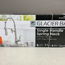 Home Glacier Bay Mandouri Spring Neck Pull Down Kitchen Faucet Single Handle NEW
