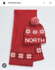 The North Face Ski Tuke + Scarf Set Red Unise...