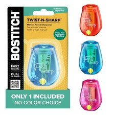 Manual Twist N Sharp Assorted Color Pencil Sharpener for Kids Office Use