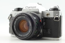 Near MINT Canon AE-1 Program Silver SLR Film Camera NFD 50mm F1.8 From JAPAN