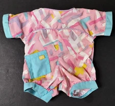 Vintage CPK Multi color CABBAGE PATCH KIDS 1990 Hasbro Romper Outfit