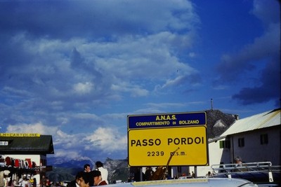 c1960's 35mm Slide, Passo Pordoi, Dolomites Mountain Pass, Italy Alps Alpine
