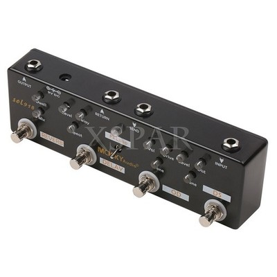 MOSKYAudio SOL918 5-IN-1 Multi-effects Pedal Reverb/Delay/FX Loop/Overdrive #lk