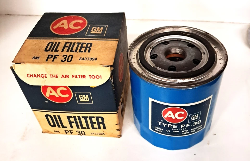 Filtro de aceite de motor AC Delco vintage nuevo de colección para GM-PF30 Foto 4 de 4