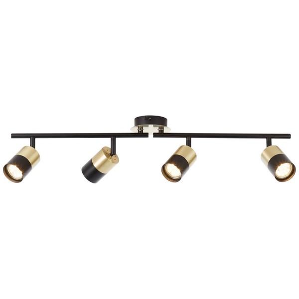 Brilliant Lampe Maribel Spotrohr 4Flg Messing GebüRstet/Schwarz | 4X PAR51, GU10-image