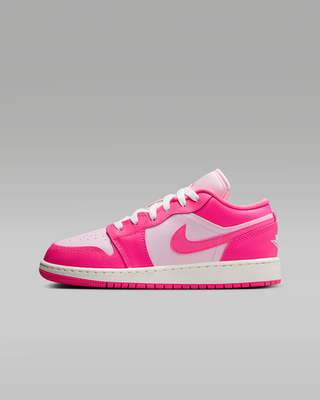 Air Jordan 1 Low Shoes Pink Foam White Big Kids' (GS) | Size 4Y