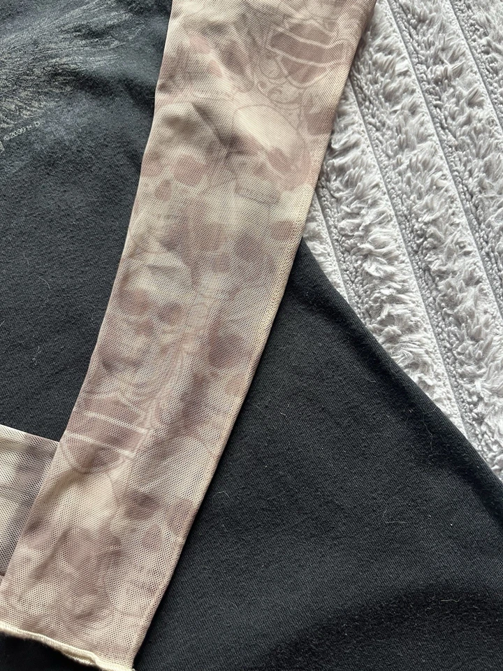 Camiseta Top Harley Davidson Malla Tatuaje Calavera Gráfico Manga Larga L Daytona Foto 3 de 4